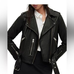 All Saints Leather Moto/Biker Jacket